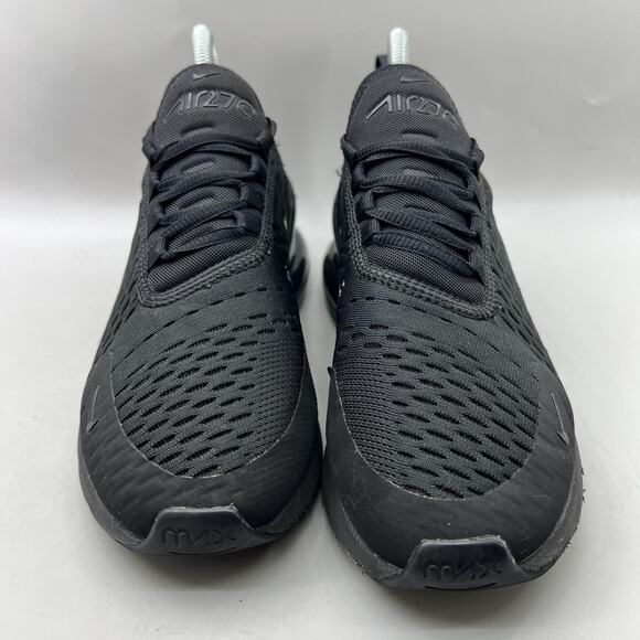 Nike Air Max 270 Running Shoes Women Size 7.5 Triple Black Comfort Low Sneakers - Picture 2 of 8